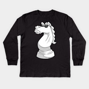 Cool knight as a chess piece Kids Long Sleeve T-Shirt